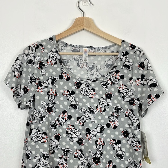 Lularoe Disney Classic T Minnie Mouse Womens Small Scrub Pullover High Low Hem - Picture 3 of 8